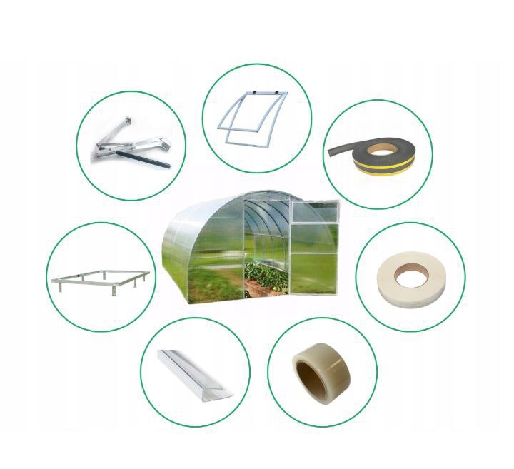 szklarnia z poliwęglanu 3x4 m profil 40x20mm 6mm szklarnia z poliwęglanu 3x4 m profil 40x20mm 6mm